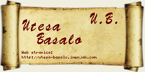 Uteša Basalo vizit kartica